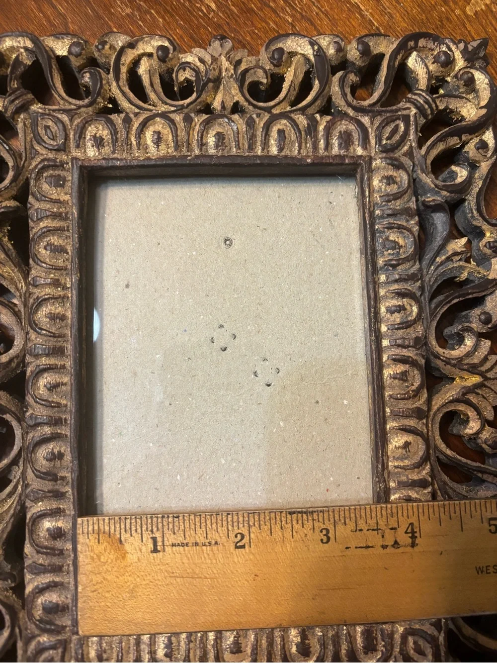 Ornate Decorative GOLD/Bronze-Tone Picture Frame - Elegant Home Accent